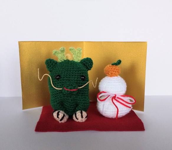 [あみぐるみ]　お正月飾り　辰　(白) あみぐるみ] お正月飾り 辰 (白) お正月飾り＊2024年干支辰