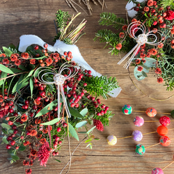 店主おまかせ季節のスワッグ2025 / お正月飾り 玄関飾り ウィンター