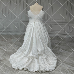 オフショルダーレトロ クラシカル ウェディングドレス 花嫁ワンピース 762 5枚目の画像