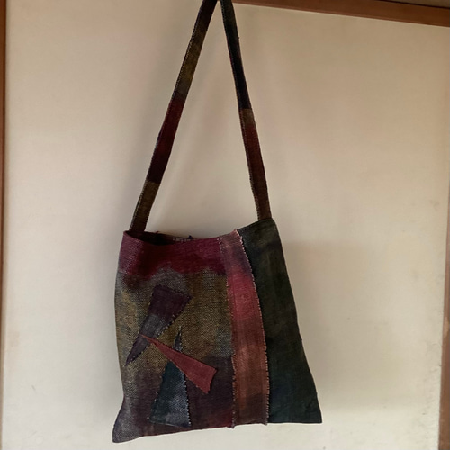 柿渋鉄媒染め ショルダーバッグ haru nomura 特注品 旅する