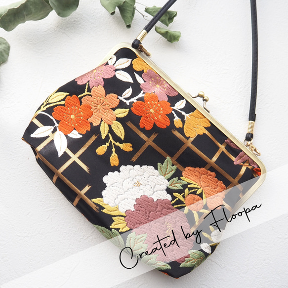 西陣織の華やかがま口バッグ｜伝統美とモダンな魅力 ショルダー