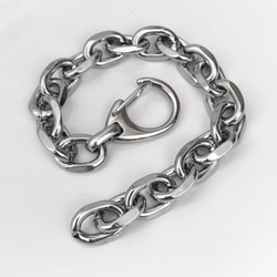 【eve】chain  bracelet 　チェーンブレスレット　フック　角型　チェーン 11mm シルバー 4枚目の画像