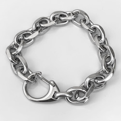 【eve】chain  bracelet 　チェーンブレスレット　フック　角型　チェーン 11mm シルバー 1枚目の画像