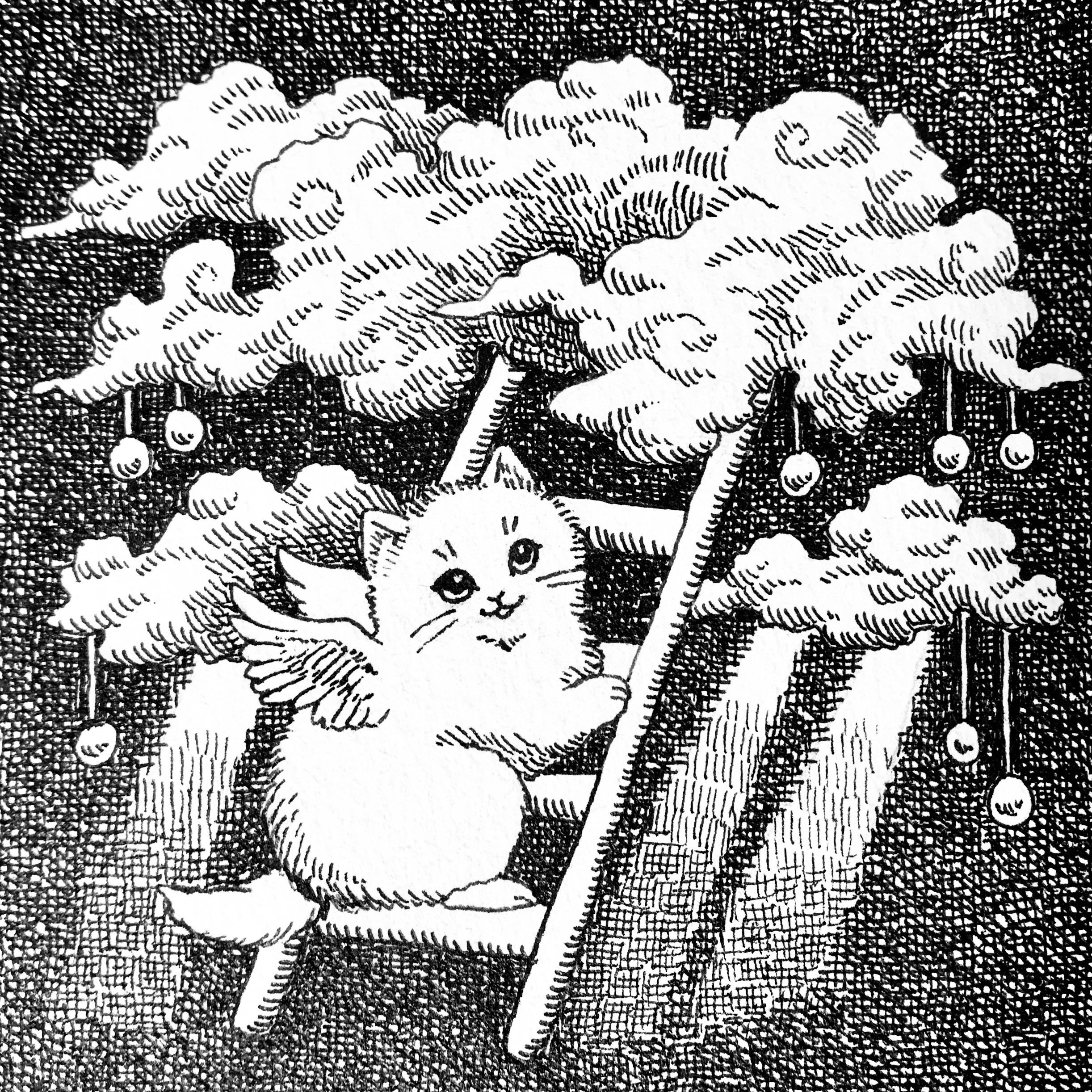 飾り 【一点物】手乗り絵画  天使の梯子 インテリア