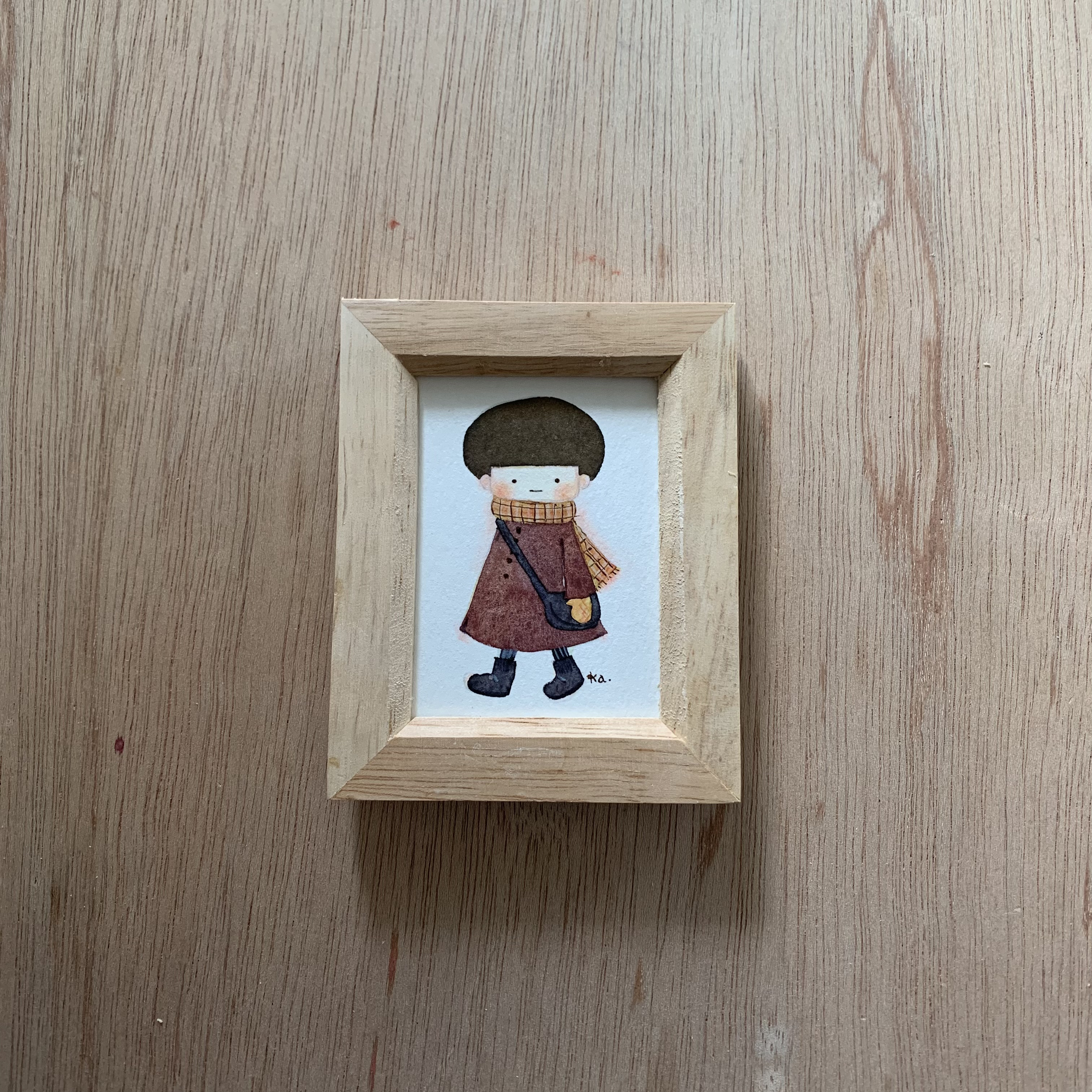 「ひとり歩き」ミニ額　原画