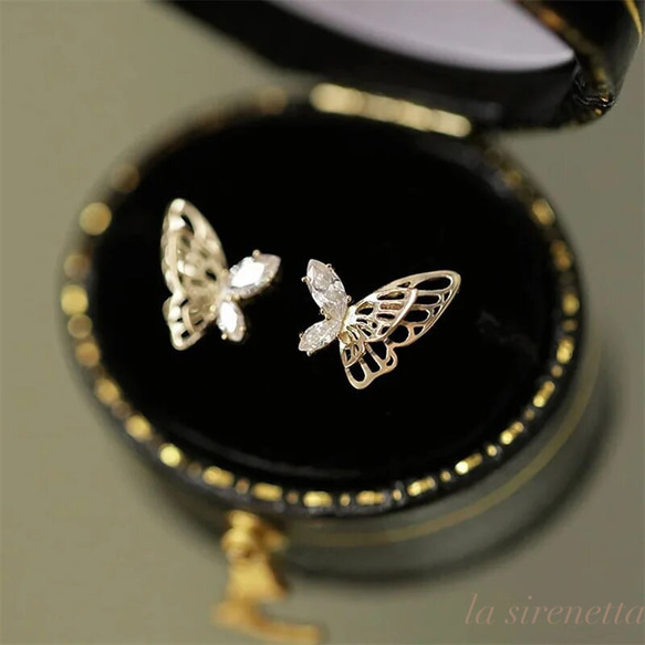 受注製作 ＊ butterfly flap pierce 3枚目の画像