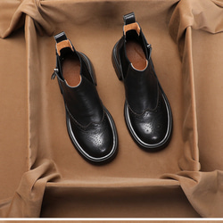 厚底 靴 ブーツ ショート シューズ キレイめ 綺麗 普段使い 毎日使い デイリーユース タウンユース 通勤 通学 学生 6枚目の画像
