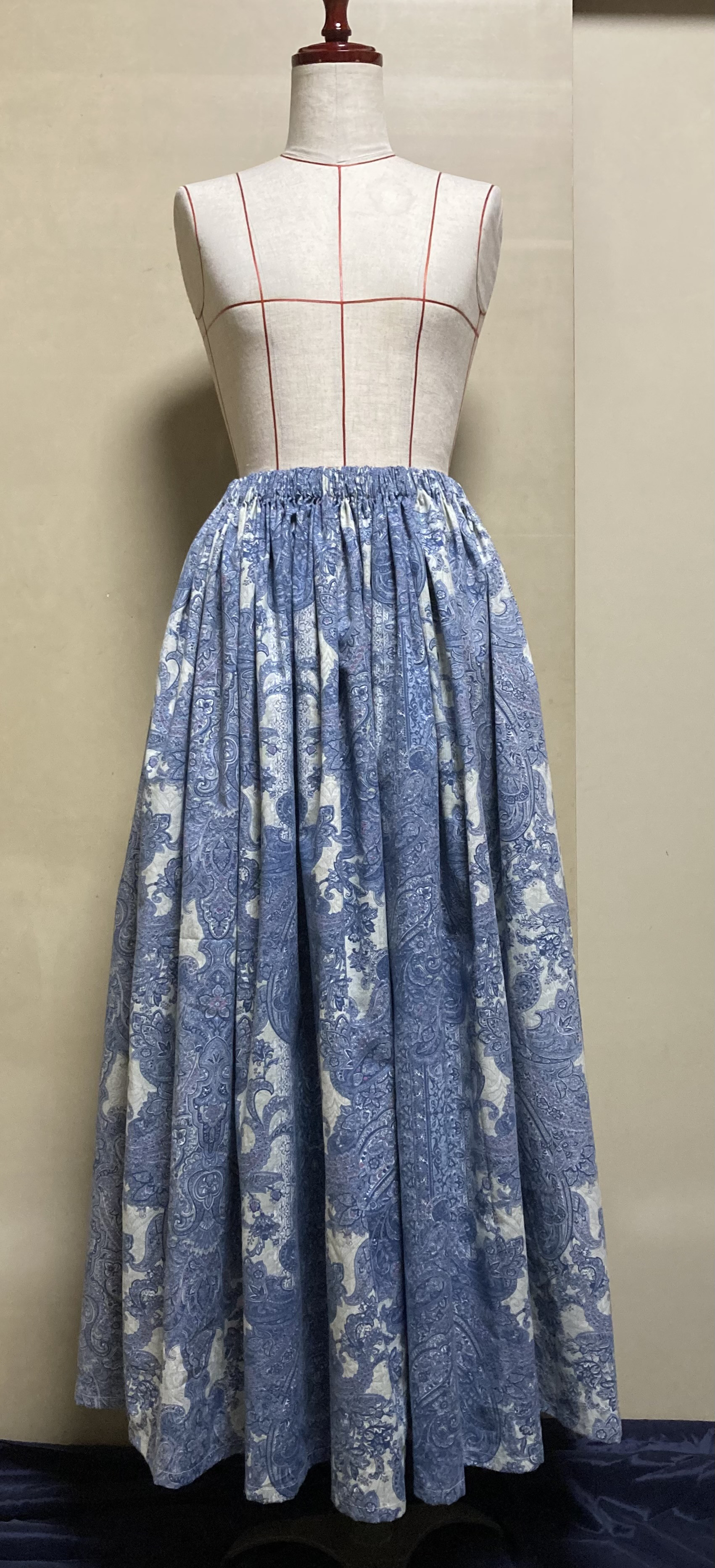 マキシ丈ロングギャザースカート（M〜Lサイズ向け）