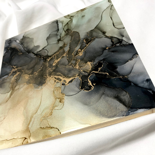 ニュアンス　抽象画　アートパネル　原画 1点もの　アルコールインク 01 アルコールインクアート 原画 アートパネル インテリア 抽象