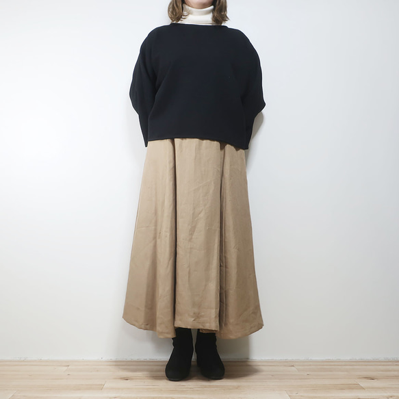 蓬鬆輕盈的羊毛感❣️寬鬆長袖套頭衫（最合一尺寸/黑色） 第6張的照片
