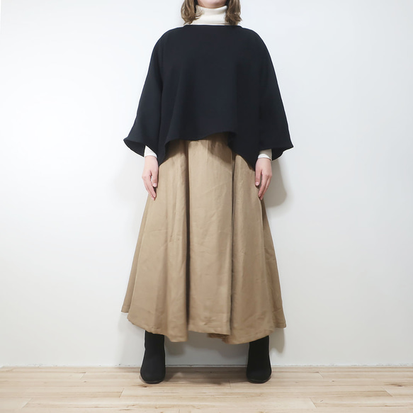 蓬鬆輕盈的羊毛感❣️寬鬆長袖套頭衫（最合一尺寸/黑色） 第11張的照片