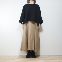 蓬鬆輕盈的羊毛感❣️寬鬆長袖套頭衫（最合一尺寸/黑色） 第8張的照片