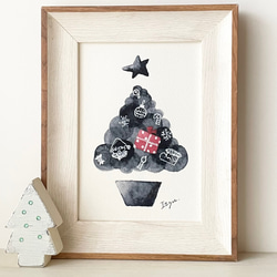 クリスマス♡モノトーンポスター&ポストカード c763bab20459f54d2d99514ad409ee