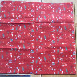 クリスマスプリント1M　コットン100％　幅×約100cm　＜X'mas＞　赤、緑あり 11枚目の画像
