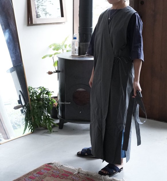 洋服通販 - 新作アイテムを 大人のカシュクールエプロン/カシュクールワンピース エプロン