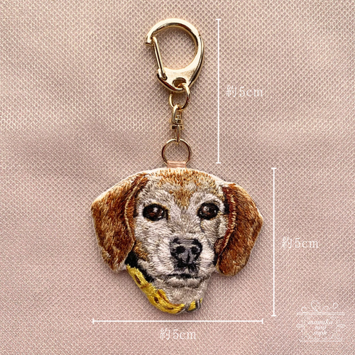 受注制作】uchinoko（うちの子）刺繍キーホルダー おもちゃ