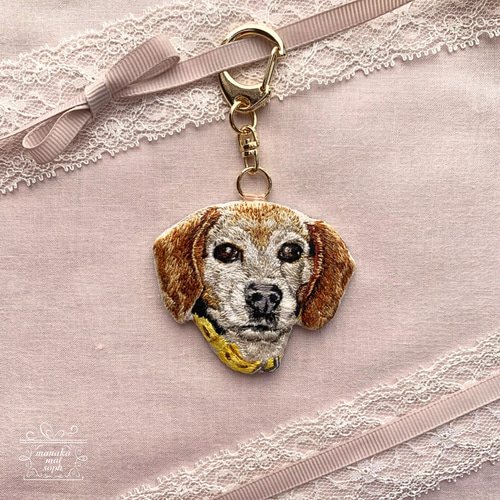 受注制作】uchinoko（うちの子）刺繍キーホルダー おもちゃ・ペット