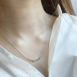 《creema限定 夏の福袋》ツイストモチーフのネックレス&ピアスセット　シルバー950 4枚目の画像