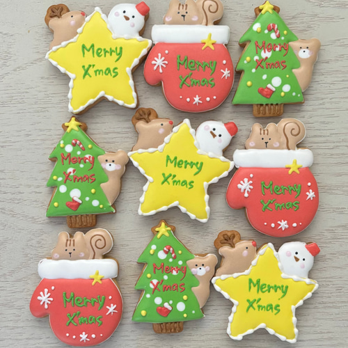 MerryX'masメッセージアイシングクッキー クッキー moguicing 通販