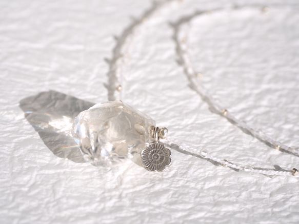 'rough quartz' braid-long pendant 3枚目の画像