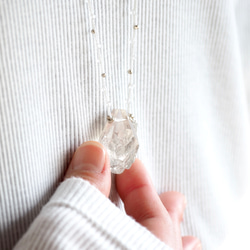 'rough quartz' braid-long pendant 1枚目の画像