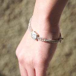 -brown Topaz・silver- double bracelet 6枚目の画像