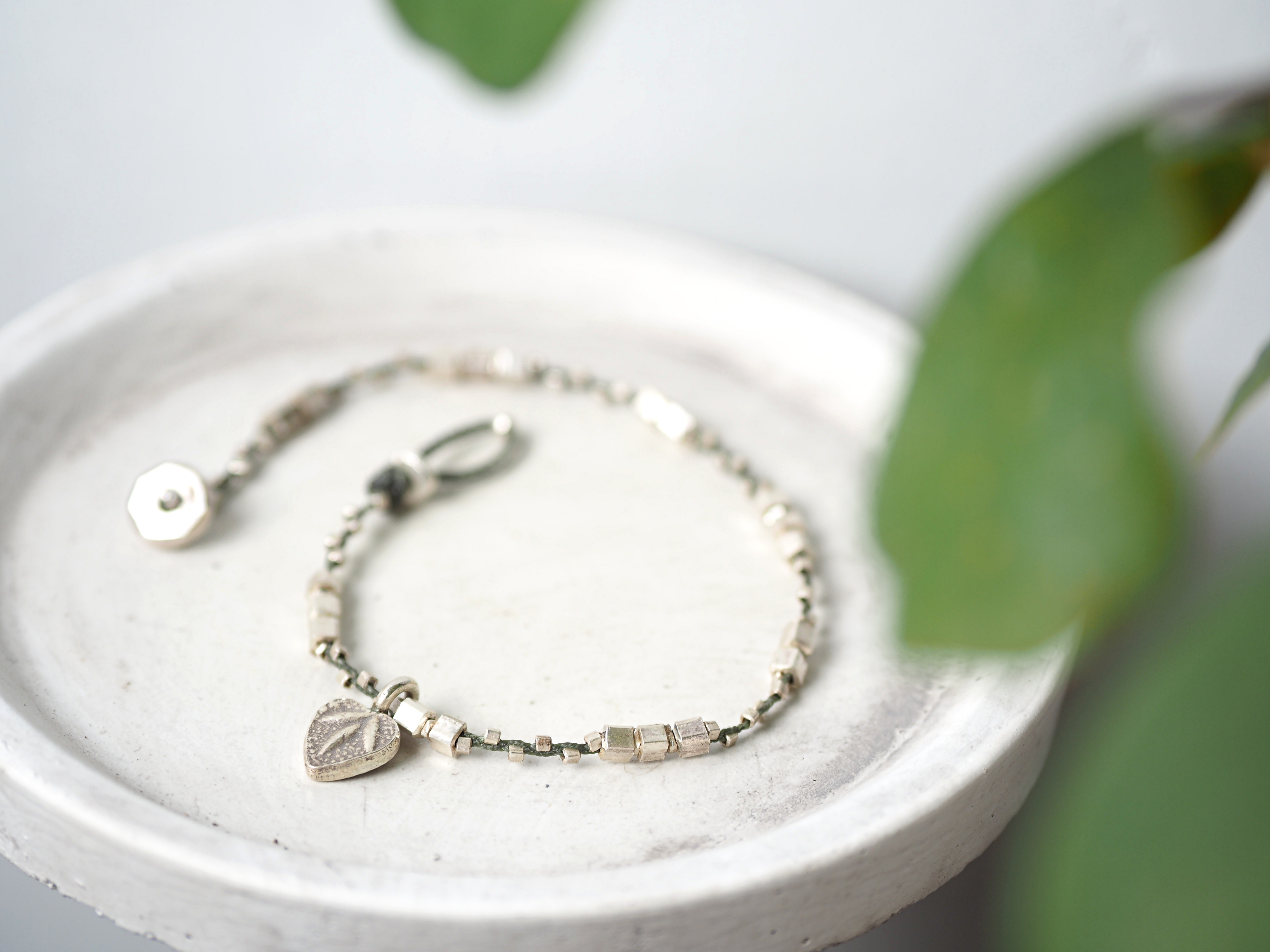 braid bracelet "cube silver" 8,140円