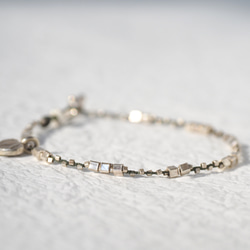 braid bracelet "cube silver" 3枚目の画像