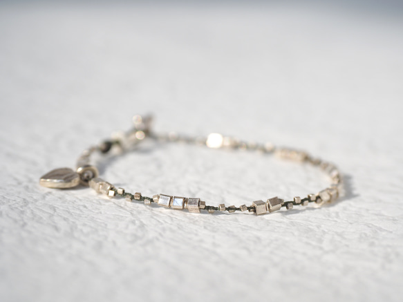 braid bracelet "cube silver" 3枚目の画像