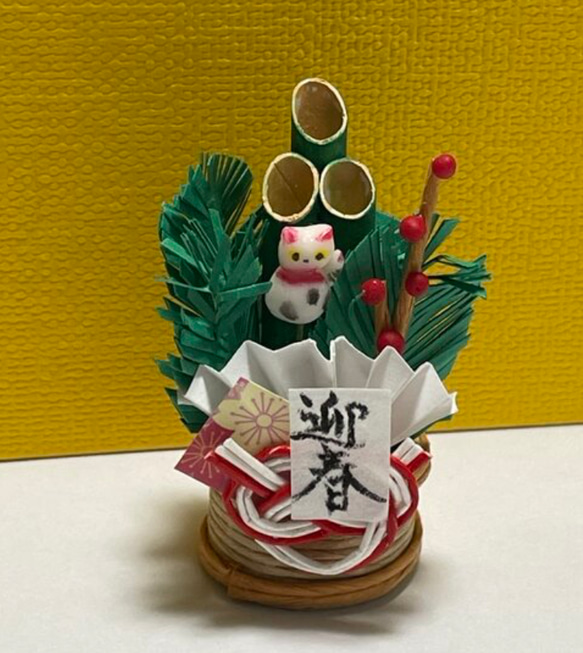 ミニチュア：門松 招き猫 mikawa 通販 16948820｜Creema(クリーマ
