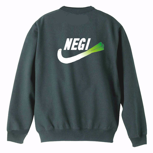 NEGI］8.4ozバックプリント ねぎスウェットトレーナー 長袖 面白い