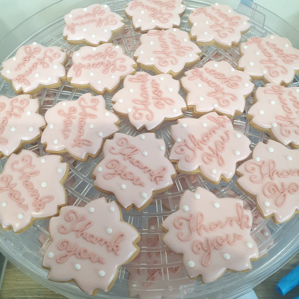 【卒業・入学 お祝いプチギフトに♡】くすみピンクの桜アイシングクッキー 2枚目の画像