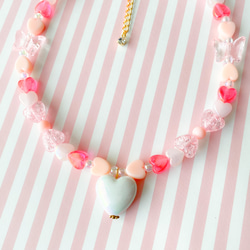 little princess＊ heart - strawberry pink キッズイヤリング キッズネックレス 苺 4枚目の画像