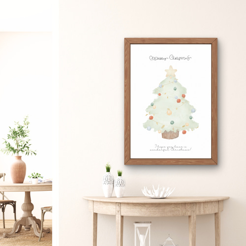 クリスマスポスター】A4サイズ/クリスマスツリー 素敵なメッセージを