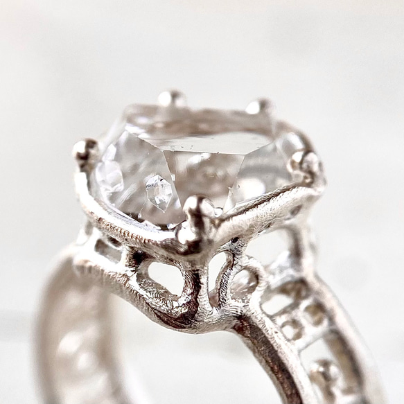 ハーキマーダイヤモンドの指輪 4枚目の画像