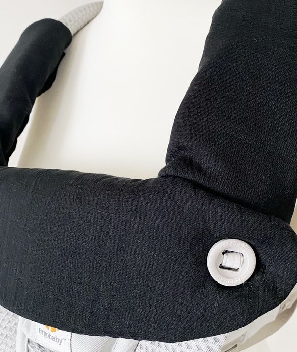 ☆エルゴアダプト、オムニ360、ブリーズ、アウェイ、リバーシブルよだれカバー＆首回りパッド☆無地スラブガーゼ 16枚目の画像