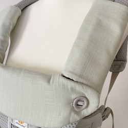 ☆エルゴアダプト、オムニ360、ブリーズ、アウェイ、リバーシブルよだれカバー＆首回りパッド☆無地スラブガーゼ 13枚目の画像