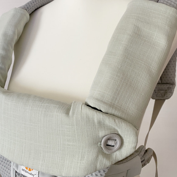 ☆エルゴアダプト、オムニ360、ブリーズ、アウェイ、リバーシブルよだれカバー＆首回りパッド☆無地スラブガーゼ 13枚目の画像