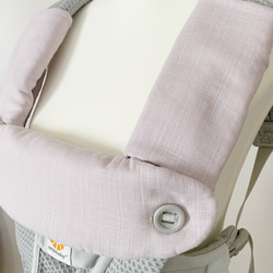 ☆エルゴアダプト、オムニ360、ブリーズ、アウェイ、リバーシブルよだれカバー＆首回りパッド☆無地スラブガーゼ 14枚目の画像