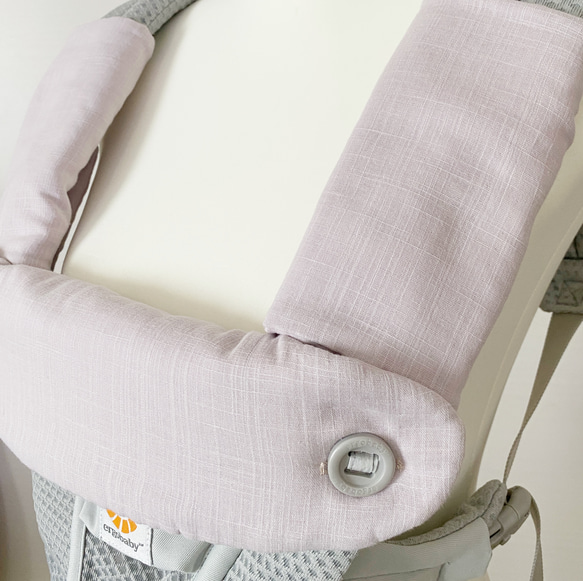 ☆エルゴアダプト、オムニ360、ブリーズ、アウェイ、リバーシブルよだれカバー＆首回りパッド☆無地スラブガーゼ 14枚目の画像