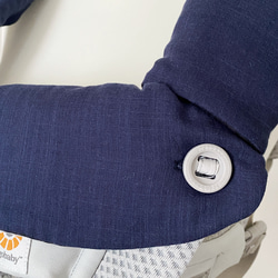 ☆エルゴアダプト、オムニ360、ブリーズ、アウェイ、リバーシブルよだれカバー＆首回りパッド☆無地スラブガーゼ 17枚目の画像