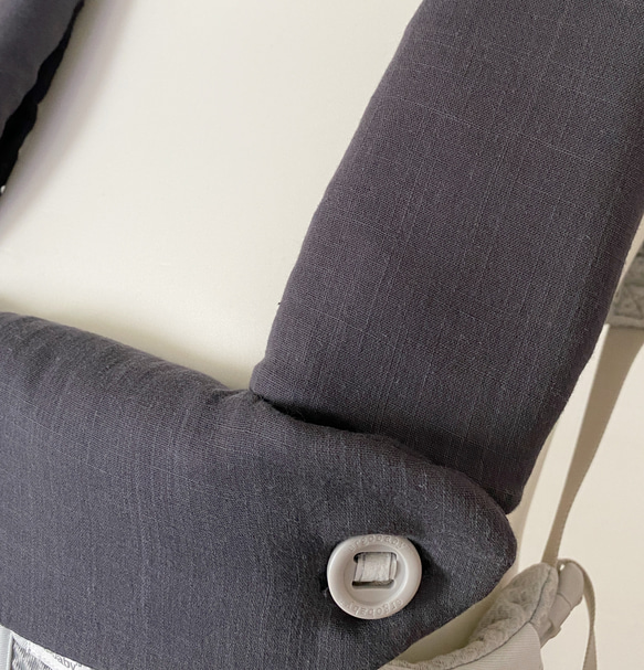 ☆エルゴアダプト、オムニ360、ブリーズ、アウェイ、リバーシブルよだれカバー＆首回りパッド☆無地スラブガーゼ 15枚目の画像