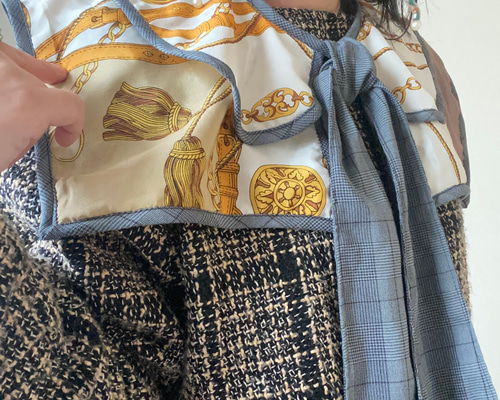 つけ襟-スカーフリメイク- ストール アンムム 通販｜Creema(クリーマ  