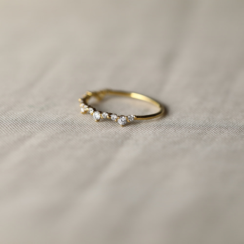 K10〉lace line ring レースラインリング ダイヤモンド