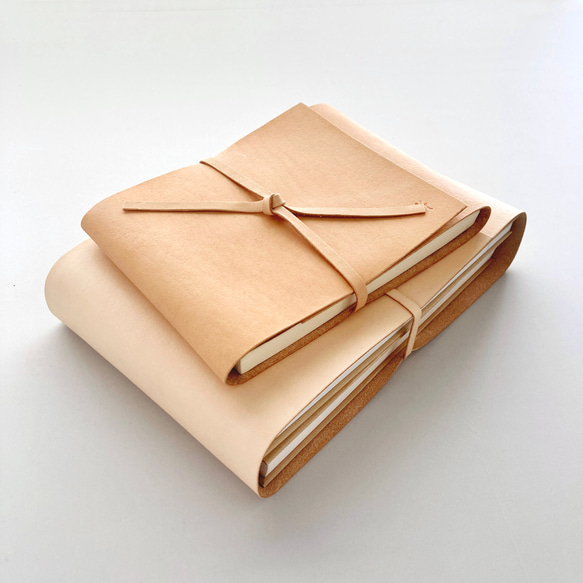 文庫・新書用丨ヌメ革丨読書に集中するための革のブックカバー【pata / ぱた】手作り 手帳にも 14枚目の画像