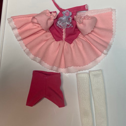 リカちゃん用きせかえ服  〜たっぷりギャザーのミニスカドレス・ピンク〜 3枚目の画像