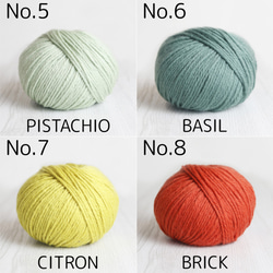 【YW8】全20色！イタリア製 ウォッシャブル毛糸 -RAIN OR SHINE-【輸入毛糸】 5枚目の画像