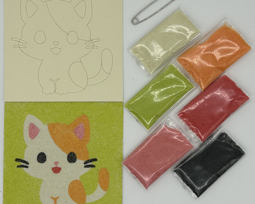自作絵画　猫マダム、オカリナの音をもとめて、満月と海のギター弾き　3枚セット 自作絵画 猫マダム、オカリナの音をもとめて、満月と海のギター弾き