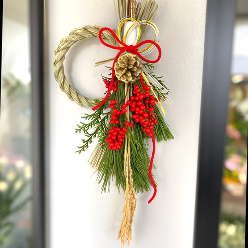 お正月飾り しめ縄リース フレッシュ しめ縄・しめ飾り Cocoflower