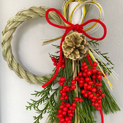 お正月飾り しめ縄リース フレッシュ しめ縄・しめ飾り Cocoflower